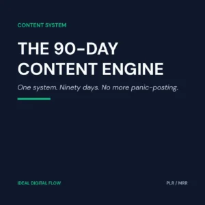 The 90-Day Content Engine cover — 90 day content calendar