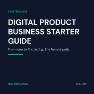 Digital Product Business Starter Guide cover — how to start a digital product business