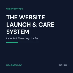 The Website Launch & Care System cover — website launch checklist