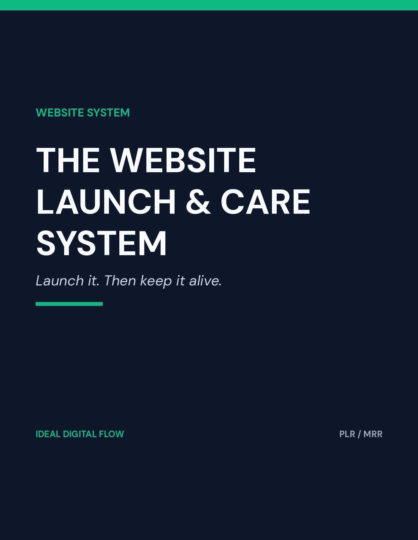 The Website Launch & Care System cover — website launch checklist